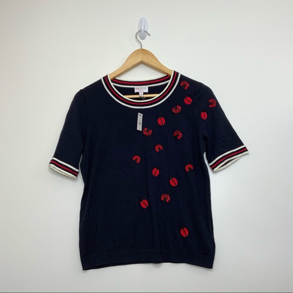 Talbots Sweaters - Talbots Embroidered  & Beaded Summer Sweater. Mp